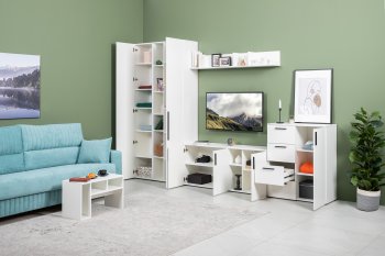 Стенка Эйр модульная, белый (Моби) в Советском - sovetskij.mebel-e96.ru