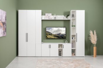 Стенка Эйр модульная, белый (Моби) в Советском - sovetskij.mebel-e96.ru
