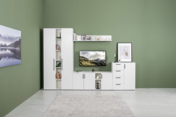 Стенка Эйр модульная, белый (Моби) в Советском - sovetskij.mebel-e96.ru