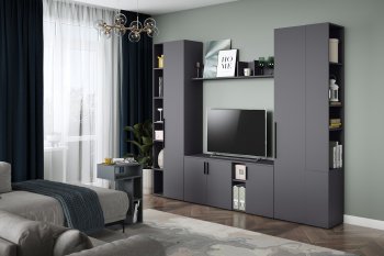 Стенка Эйр модульная, графит (Моби) в Советском - sovetskij.mebel-e96.ru