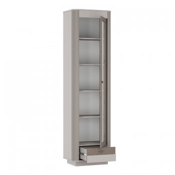 Шкаф витрина 34.06 Фантазия кашемир (Олмеко) в Советском - sovetskij.mebel-e96.ru