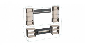 Стенка Фэнтези графит/кашемир (Лин) в Советском - sovetskij.mebel-e96.ru