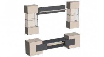 Стенка Фэнтези графит/кашемир (Лин) в Советском - sovetskij.mebel-e96.ru