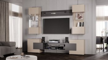 Стенка Фэнтези графит/кашемир (Лин) в Советском - sovetskij.mebel-e96.ru
