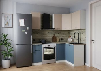 Кухонный гарнитур угловой Фьюжн 2000*1200 мм (Sanvut) в Советском - sovetskij.mebel-e96.ru