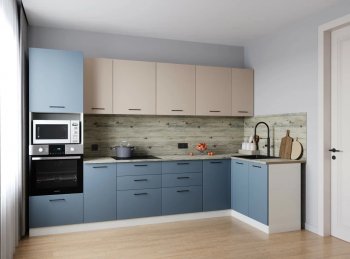 Угловой кухонный гарнитур Фьюжн 3200*1400 мм (Санвут) в Советском - sovetskij.mebel-e96.ru