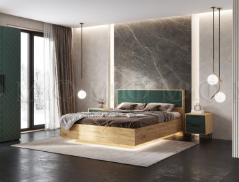 Кровать парящая Флэш крафт/грин (Миф) в Советском - sovetskij.mebel-e96.ru