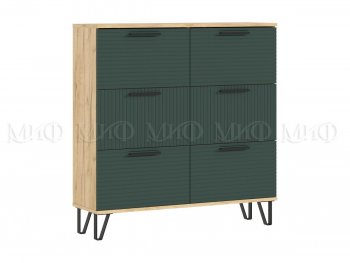 Обувница Флэш крафт/грин (Миф) в Советском - sovetskij.mebel-e96.ru