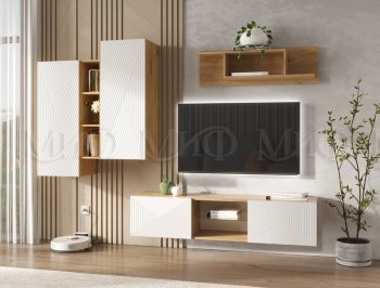 Стенка Флэш крафт/белый (Миф) в Советском - sovetskij.mebel-e96.ru