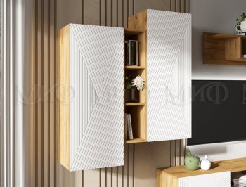 Стенка Флэш крафт/белый (Миф) в Советском - sovetskij.mebel-e96.ru