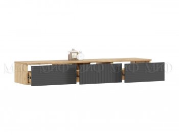 Стенка Флэш комп.2 крафт/графит (Миф) в Советском - sovetskij.mebel-e96.ru