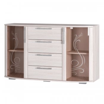 Комод Флорида ясень белый (БТС) в Советском - sovetskij.mebel-e96.ru