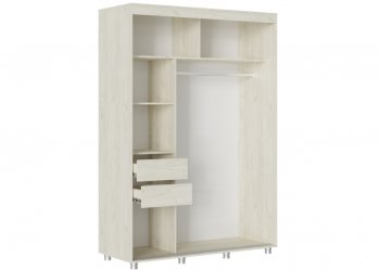Шкаф-купе 1500 мм Форест крафт белый (Стиль) в Советском - sovetskij.mebel-e96.ru