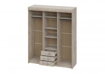 Шкаф-купе 1700 мм Фортуна (Дуб крафт серый) (ИЦ) в Советском - sovetskij.mebel-e96.ru