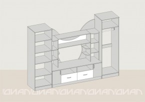 Гостиная Аллегро с 2 шкафами вариант-5 (венге/дуб белфорт) в Советском - sovetskij.mebel-e96.ru