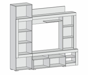 Гостиная Луизиана (Темное дерево/белый бриллиант) в Советском - sovetskij.mebel-e96.ru