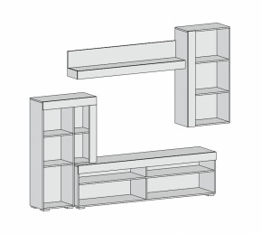 Гостиная Майами (Дуб Белый) в Советском - sovetskij.mebel-e96.ru