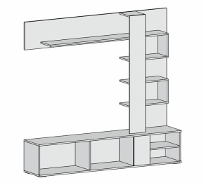 Гостиная Невада (дуб сонома/белый бриллиант) в Советском - sovetskij.mebel-e96.ru