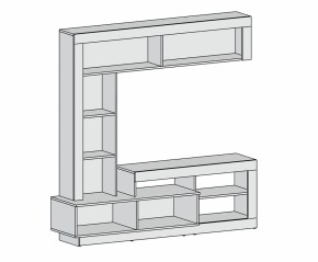 Гостиная Омаха (темное дерево/белый бриллиант) в Советском - sovetskij.mebel-e96.ru