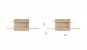 Гостиная Система Стелс Полка навесная Дуб сонома в Советском - sovetskij.mebel-e96.ru | фото
