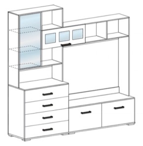 Стенка Яна вариант-1 (СтендМ) в Советском - sovetskij.mebel-e96.ru