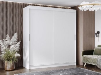 Шкаф-купе 2000 мм Гранд-1 ЛДСП, белый гладкий (Эра) в Советском - sovetskij.mebel-e96.ru