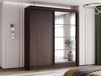 Шкаф-купе 2000 мм Гранд-1 ЛДСП/Зеркало, венге (Эра) в Советском - sovetskij.mebel-e96.ru