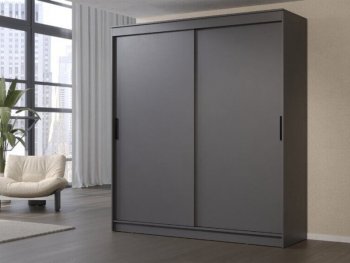 Шкаф-купе 2000 мм Гранд-1 ЛДСП, графит (Эра) в Советском - sovetskij.mebel-e96.ru