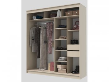 Шкаф-купе 2000 мм Гранд-1 ЛДСП/Зеркало, Сатин (Эра) в Советском - sovetskij.mebel-e96.ru
