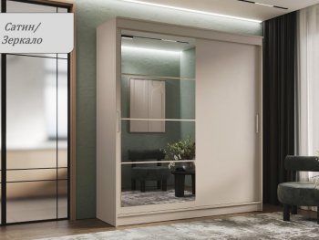 Шкаф-купе 2000 мм Гранд-1 ЛДСП/Зеркало, Сатин (Эра) в Советском - sovetskij.mebel-e96.ru