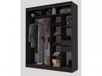 Шкаф-купе 2000 мм Гранд-1 ЛДСП, венге (Эра) в Советском - sovetskij.mebel-e96.ru