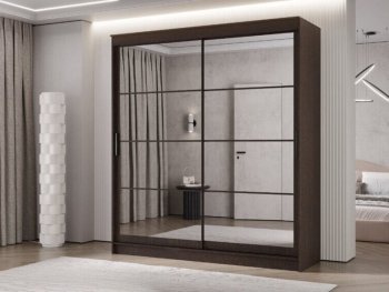 Шкаф-купе 2000 мм Гранд-1 зеркало/зеркало, венге (Эра) в Советском - sovetskij.mebel-e96.ru