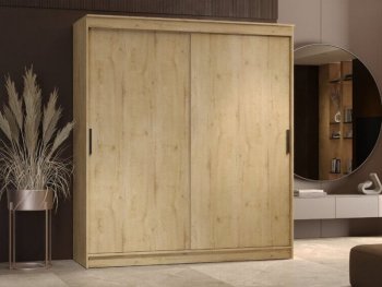 Шкаф-купе 2000 мм Гранд-1 ЛДСП, дуб вотан (Эра) в Советском - sovetskij.mebel-e96.ru