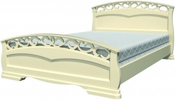 Кровать из массива Грация-1 Слоновая кость (БМ) в Советском - sovetskij.mebel-e96.ru