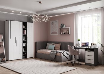 Набор детской мебели Грей модульный (МЛК) в Советском - sovetskij.mebel-e96.ru