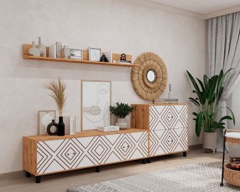 Стенка HYGGE комп.2 ромбы (Мама) в Советском - sovetskij.mebel-e96.ru