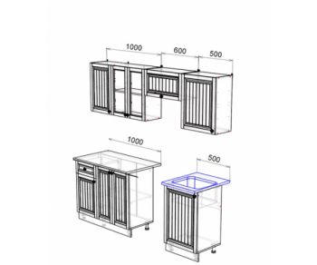 Кухонный гарнитур Хозяюшка 2100 Трюфель (Эра) в Советском - sovetskij.mebel-e96.ru