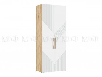 Шкаф распашной 900 мм Ирис с антресолью, крафт/белый (Миф) в Советском - sovetskij.mebel-e96.ru