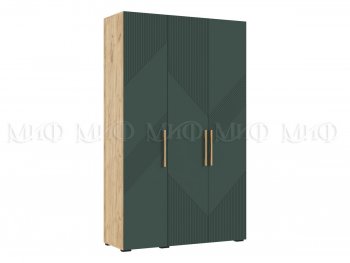 Шкаф 1350 мм Ирис с антресолью, крафт/грин (Миф) в Советском - sovetskij.mebel-e96.ru