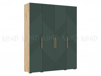 Шкаф 1800 мм Ирис с антресолью крафт/грин (Миф) в Советском - sovetskij.mebel-e96.ru