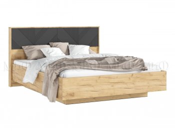 Кровать парящая Ирис крафт/графит с подсветкой (Миф) в Советском - sovetskij.mebel-e96.ru