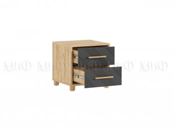 Тумба прикроватная Ирис крафт/графит, 2 шт (Миф) в Советском - sovetskij.mebel-e96.ru