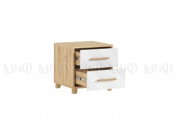 Тумба прикроватная Ирис крафт/белый, 2 шт (Миф) в Советском - sovetskij.mebel-e96.ru