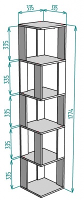 Стеллаж Ivan S109 1774x335x335 в Советском - sovetskij.mebel-e96.ru