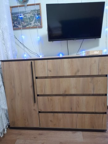 Комод 1 дверь 4 ящика (1200) Норд, дуб крафт (Миф) в Советском - sovetskij.mebel-e96.ru