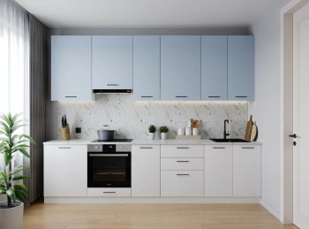 Кухонный гарнитур высокий Капри 3000 мм ЛДСП/МДФ (Санвут) в Советском - sovetskij.mebel-e96.ru