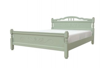 Кровать из массива Карина-5 Зеленый самшит (БМ) в Советском - sovetskij.mebel-e96.ru