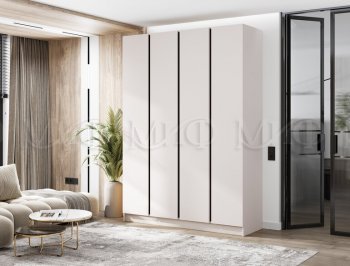 Шкаф 1600 мм 4-х створчатый Келвин кашемир (Миф) в Советском - sovetskij.mebel-e96.ru