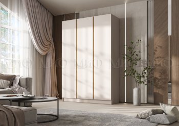 Шкаф 1500 мм 3-х створчатый Келвин кашемир (Миф) в Советском - sovetskij.mebel-e96.ru