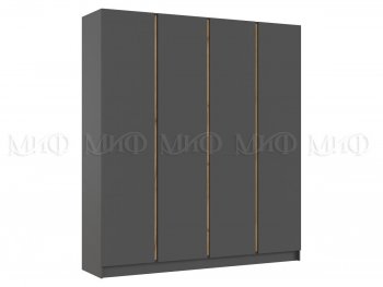 Шкаф 2000 мм 4-х ств. Келвин графит  (Миф) в Советском - sovetskij.mebel-e96.ru